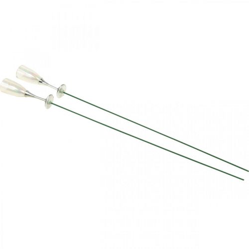 Product Mini champagne glass New Year&#39;s Eve decoration for sticking 7.5 cm 24 pcs