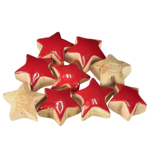 Product Mini Stars Red Mango Wood Scatter Decoration Wooden Stars Ø3cm 9 pcs
