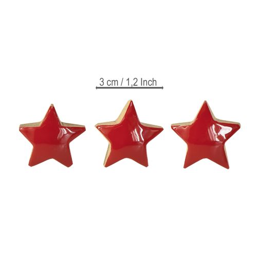 Product Mini Stars Red Mango Wood Scatter Decoration Wooden Stars Ø3cm 9 pcs