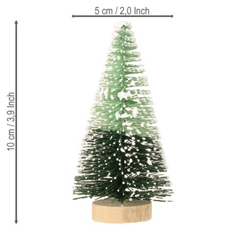 Floristik24 Mini artificial Christmas tree with snow Ø5cm H10cm 6 pcs