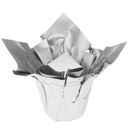 Floristik24 Mini planter silver gift packaging Ø4.5cm H7cm 8 pcs