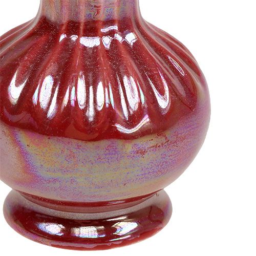 Floristik24 Mini Vase Ø5cm H10cm Mother of Pearl Red 6pcs