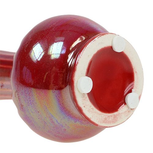 Floristik24 Mini Vase Ø5cm H10cm Mother of Pearl Red 6pcs