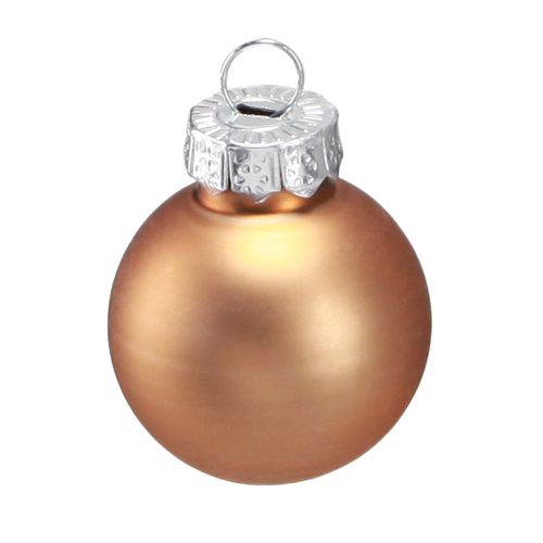 Product Mini Christmas tree balls glass in gold Ø2.5cm 22 pcs