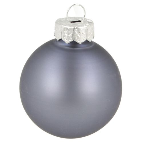 Product Mini Christmas balls glass blue matt metallic Ø4cm 24 pcs