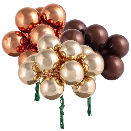 Product Mini Christmas balls glass wire brown gold Ø25mm 140 pcs