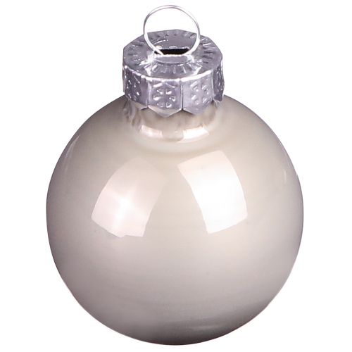 Mini Christmas balls glass green mother of pearl grey Ø3cm 22 pcs | Floristik24.co.uk