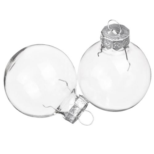Product Mini Christmas balls glass retro transparent Ø3cm 22 pcs