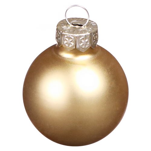 Product Mini Christmas balls glass in gold matt shine Ø3cm 22 pcs