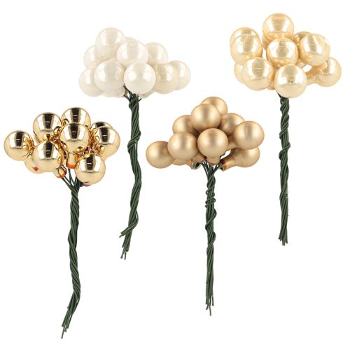 Mini Christmas balls on wire