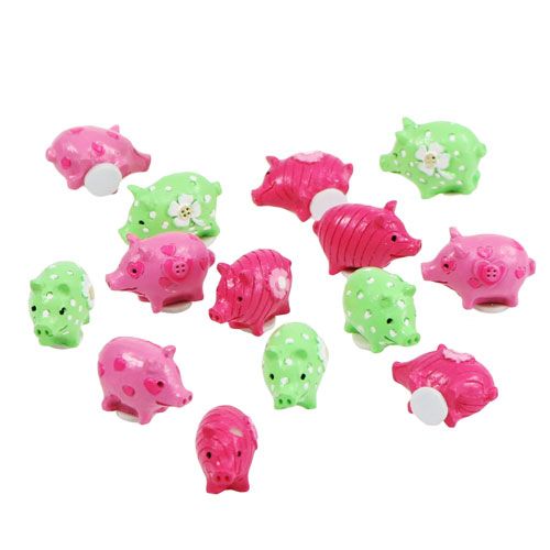 Floristik24 Mini lucky pigs colored 2,5cm 45pcs