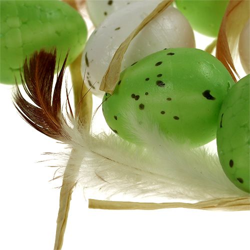 Floristik24 Mini Egg Green-White 2.5cm 48 pcs