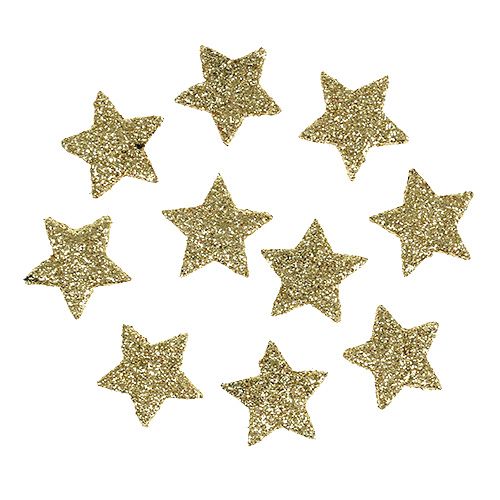 Product Mini glitter star gold 2.5cm 96pcs