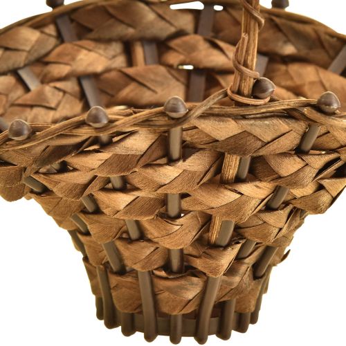Mini basket with handle wicker basket handle basket brown 15×11cm