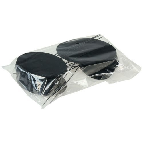 Product Mini Chalkboard Black Oval Metal Plug 7.5x4.5cm 12pcs