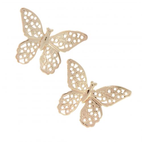 Floristik24 Mini Butterflies Metal Scatter Decoration Golden 3cm 50 Pcs