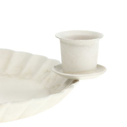 Product Mini plate with 4x tree candle holder Ø10cm cream