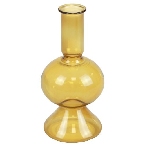 Product Mini vase yellow glass vase flower vase glass Ø8cm H16.5cm
