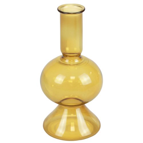 Product Mini vase yellow glass vase flower vase glass Ø8cm H16.5cm