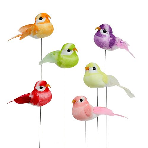 Floristik24 Mini Bird assorted 7cm 12pcs