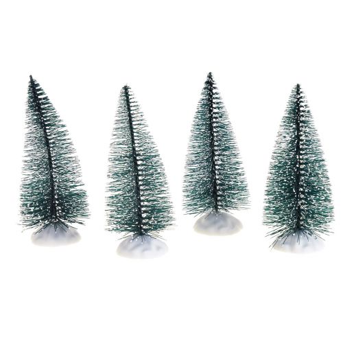 Floristik24 Mini Christmas Tree Decoration Snow-Covered Fir Tree 10cm 4 Pcs