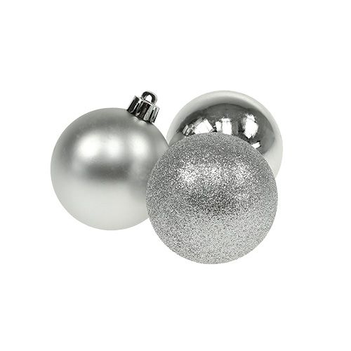 Floristik24 Mini Christmas ball silver Ø3cm 14pcs