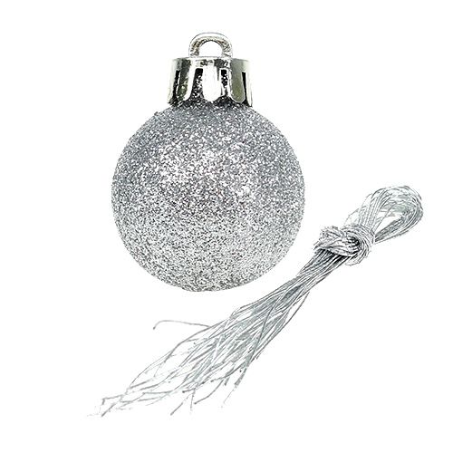 Product Mini Christmas ball silver Ø3cm 14pcs