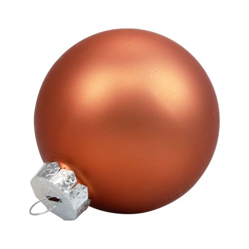 Mini Christmas balls glass red-brown glass balls Ø4cm 24pcs