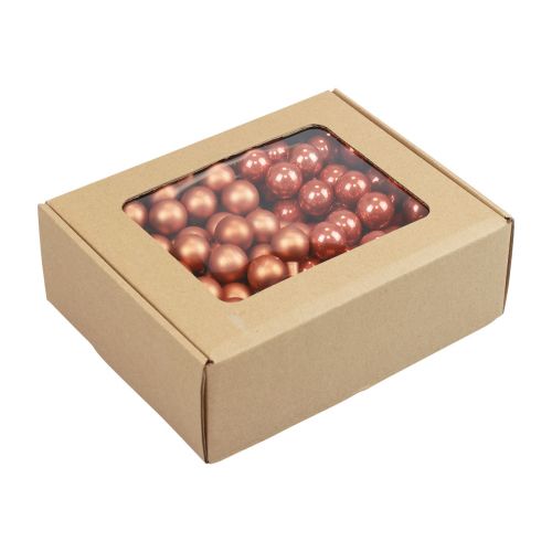 Product Mini Christmas balls on wire glass red orange Ø2cm 140 pcs