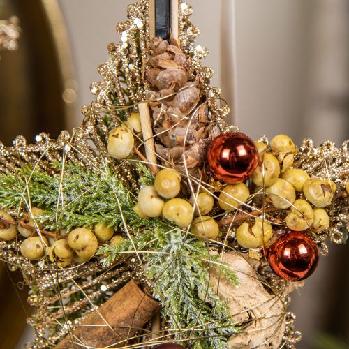 Product Mini Christmas balls on wire glass red orange Ø2cm 140 pcs