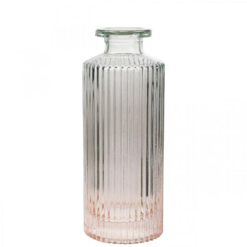 Floristik24 Mini vase glass decorative bottle clear brown retro Ø5cm H13.5cm