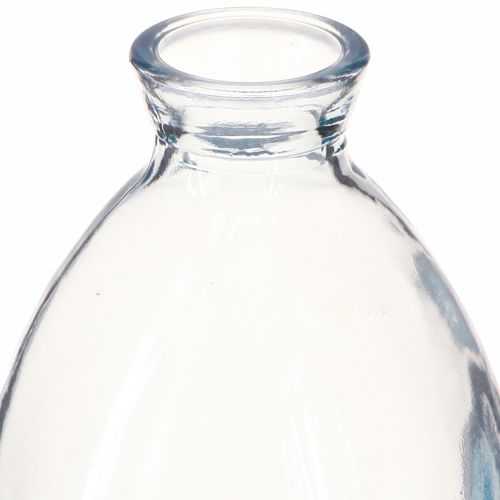 Product Mini vases bulbous decorative vases glass blue tinted H12cm 6 pcs