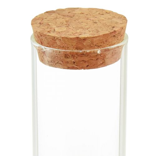 Product Mini vases glass test tube cork lid Ø4cm H12cm 6pcs