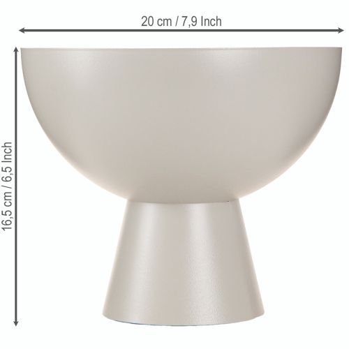 Product Modern plant bowl metal decorative trophy grey Ø20cm H16.5cm