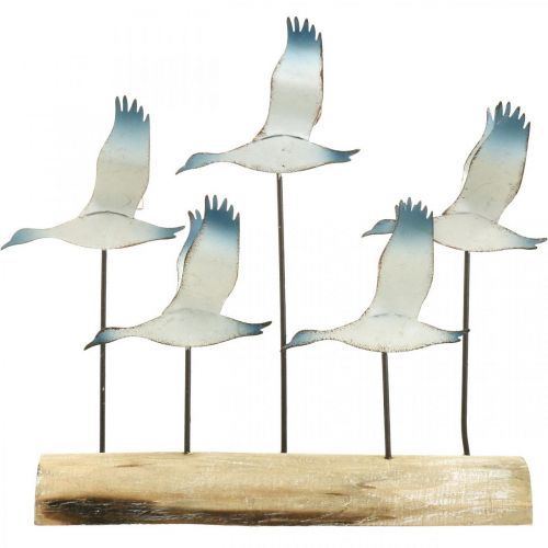 Floristik24 Maritime summer decoration, flying geese, metal decoration to place H27cm L30cm