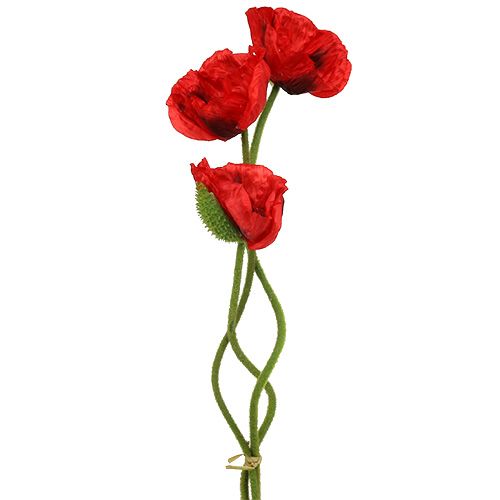 Poppy red 58cm - 74cm 3pcs