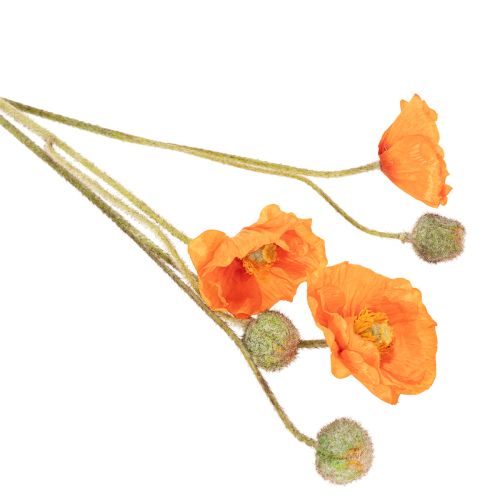 Product Artificial flower set, realistic poppy bouquet, decor for home or office, 75cm, 3 pieces