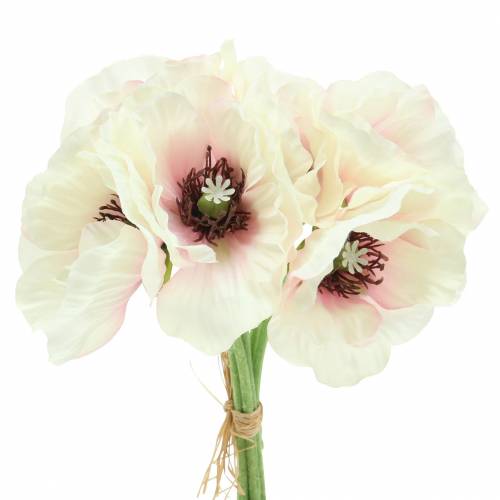 Floristik24 Poppy white, pink 29cm 6pcs