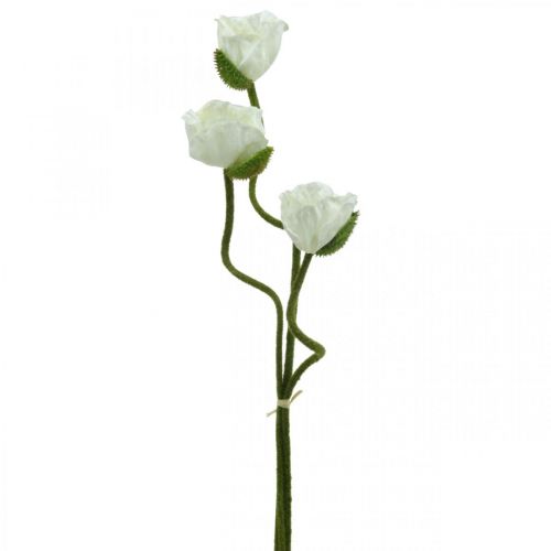Artificial Flower Artificial Poppy Corn Rose White L55/60/70cm Set of 3