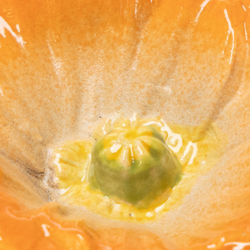 Product Ceramic poppy sculptures, blossoms in an artistic design for the garden, 52cm, 2 pieces