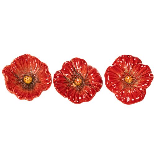 Product Ceramic Poppy Flower Romantic Decoration for Spring Garden and Flower Beds 31cm 6pcs