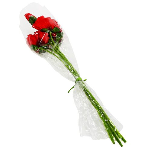 Floristik24 Poppies Red Ø7cm L48cm 4pcs