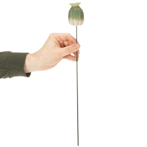 Product Poppy seed pod decorative stake for seasonal garden elegance or balcony highlights, 41cm, 4 pieces