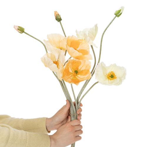 Product Artificial poppy flower for wedding decoration and design, 95cm, 3 pieces