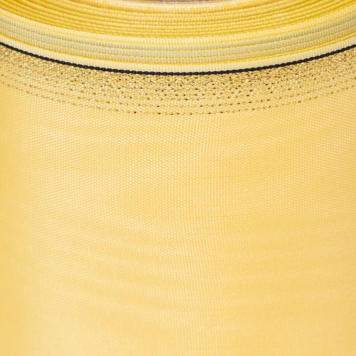 Moiré wreath ribbon, yellow with gold trim, 125mm x 25m - High-quality mourning ribbon, decorative ribbon, bow ribbon | Floristik24.co.uk