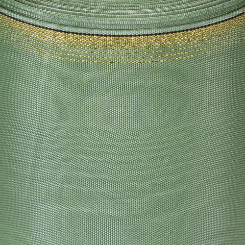 Product Moiré wreath ribbon sage green with gold edge, 150mm x 25m, decorative ribbon for floristry and wreaths
