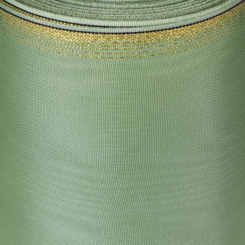 Product Moiré wreath ribbon sage green with gold edge - 175mm x 25m - decorative ribbon for floristry &amp; celebrations