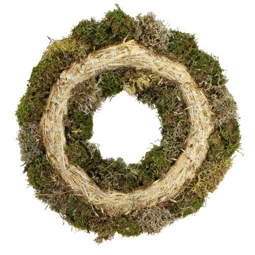 Product Moss wreath decorative wreath hedgehog moss and rag moss natural Ø42cm