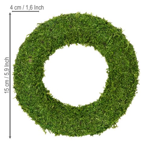 Product Decorative moss wreath for seasonal arrangements and individual design, 15cm, 6 pieces