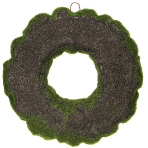 Product Moss wreath artificial wreath moss wall decoration green Ø34cm